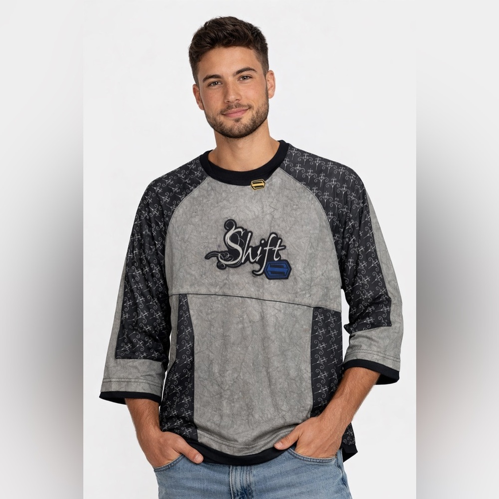 Shift Mens Graphic Jersey Shirt Small Vintage Y2K Streetwear